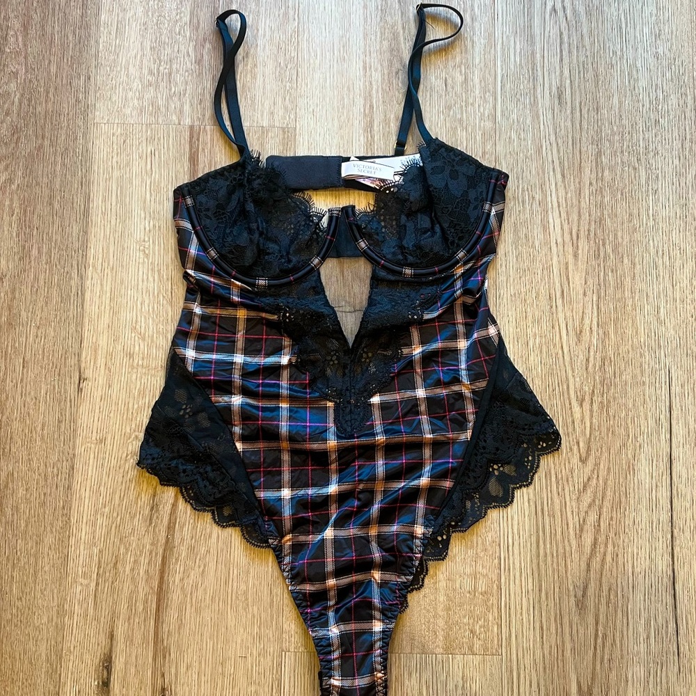 Victoria’s Secret Lace and Satin Lingerie Bodysuit